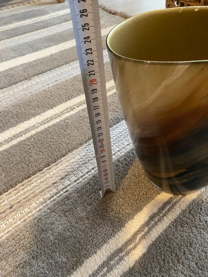 Kahverengi Siyah Tonlu Dekoratif Vazo - Görsel 2