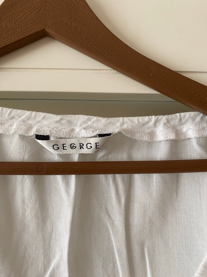 Uzun Kollu Beyaz Keten Bohem Bluz - Görsel 3