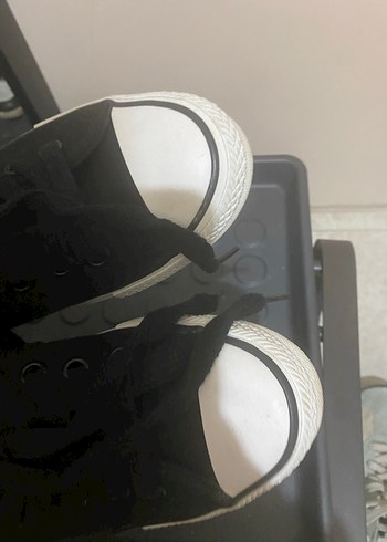 Siyah Düz Tabanlı Kadın Spor Ayakkabı - Görsel 6