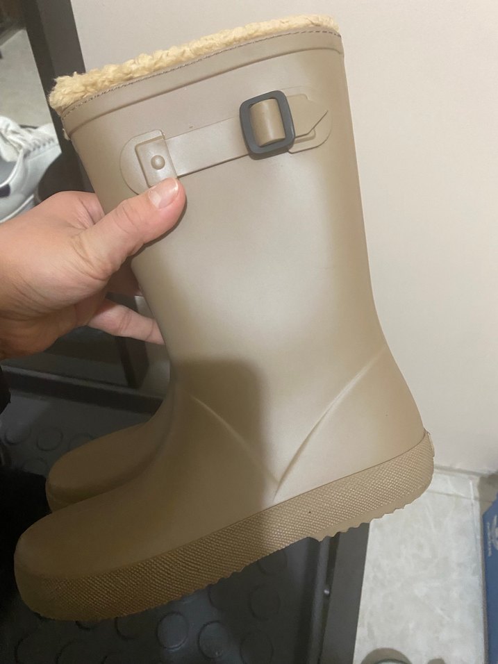 Çocuk Bej Kürklü Lastik Bot igor - Görsel 3