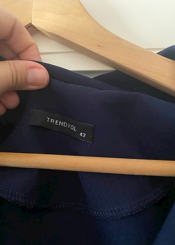 Lacivert Keten Kadın Midi Tulum - Görsel 3