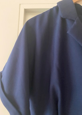 Lacivert Keten Kadın Midi Tulum - Görsel 2