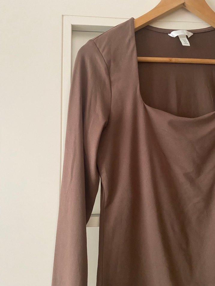 Kadın u yaka Uzun Kollu  Bluz - Görsel 2