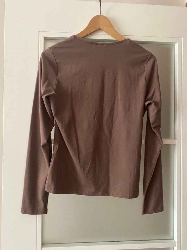 Kadın u yaka Uzun Kollu  Bluz - Görsel 5