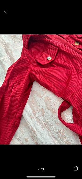 s Beden kırmızı Renk Gömlek elbise