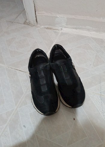 Siyah Süet erkek Dolgu Topuk Spor Ayakkabı - Görsel 2