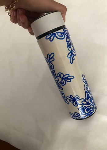 Mavi Termos Şişe - Görsel 3