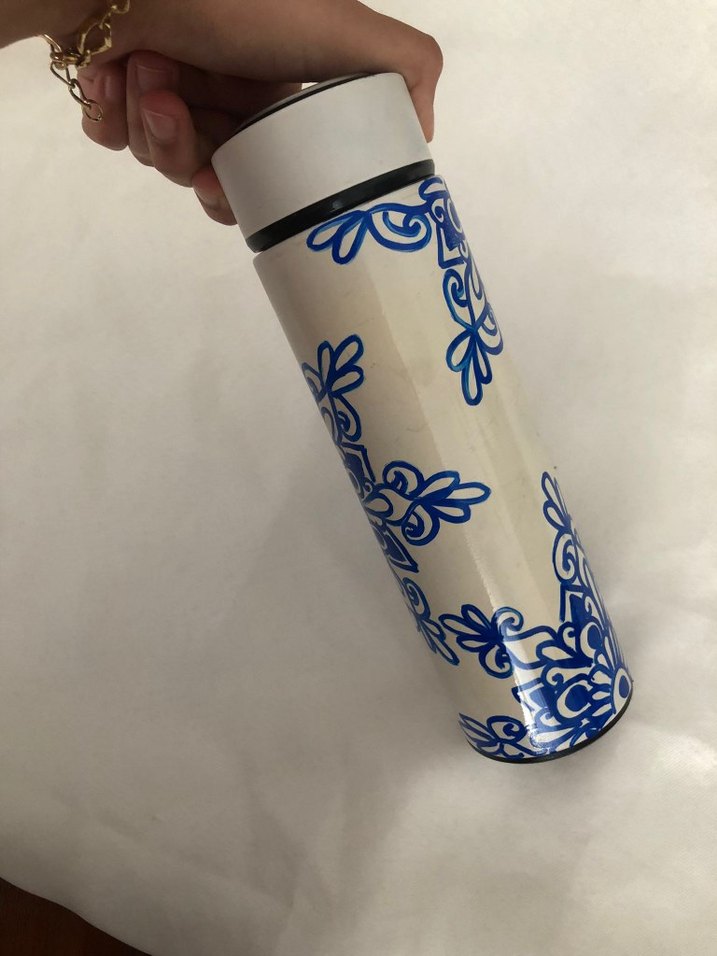 Mavi Termos Şişe - Görsel 3