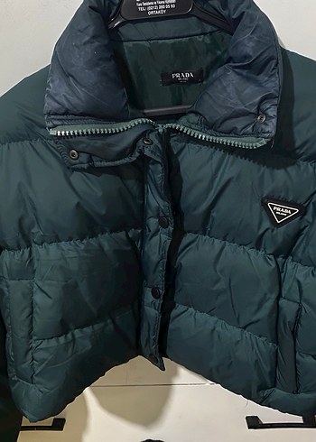 Prada Yesil Kislik Dugmeli Kadin Mont