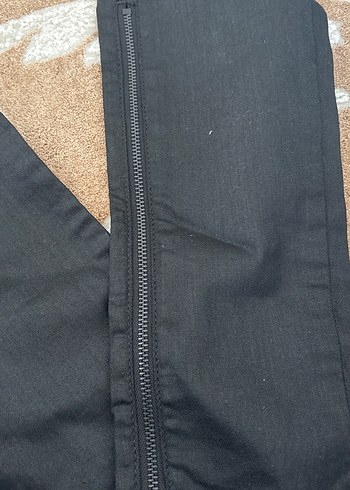 26 Beden Siyah Fermuarlı Kadın Denim Pantolon
