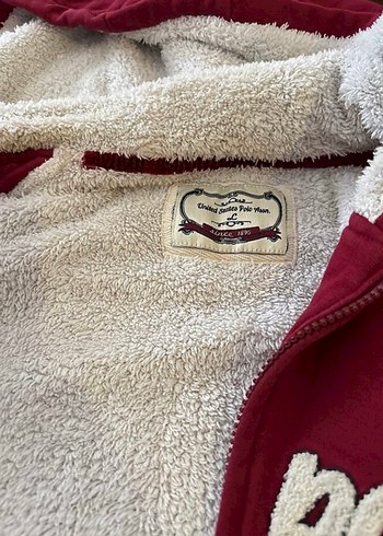 Bordo Kapüşonlu pamuklu - Görsel 3