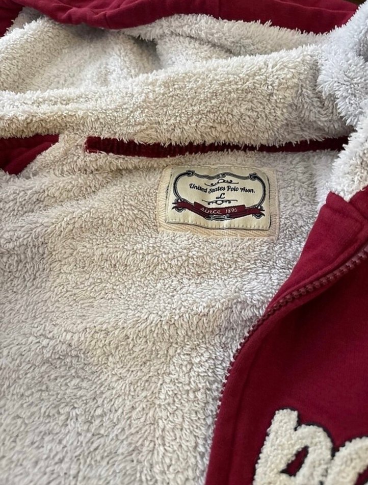 Bordo Kapüşonlu pamuklu - Görsel 3