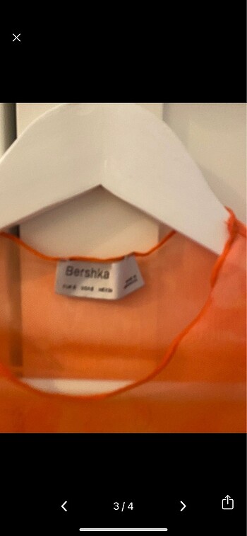 s Beden Bershka turuncu elbise