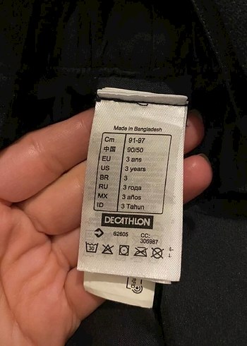 3 YAŞ- Siyah Erkek Kayak Pantolonu Velcro Askılı - 3 YAŞ - Görsel 3