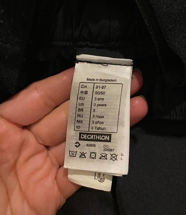 3 YAŞ- Siyah Erkek Kayak Pantolonu Velcro Askılı - 3 YAŞ - Görsel 3