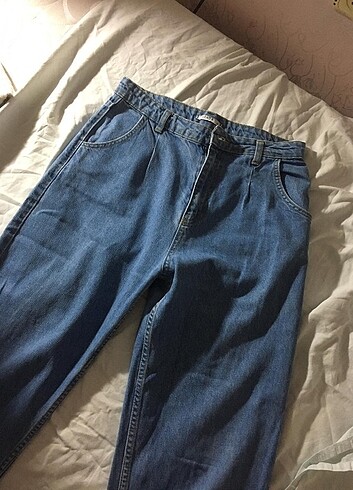 Jean mavi pantolon mom jean 