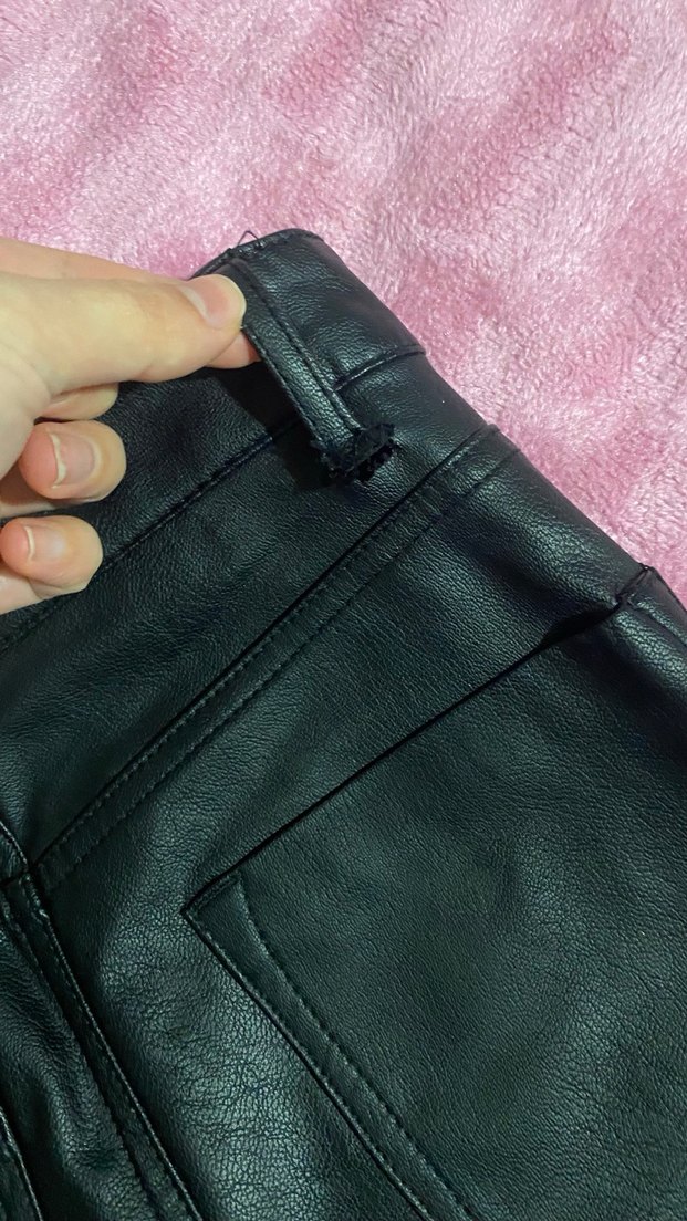 Deri dar paça pantolon - Görsel 4