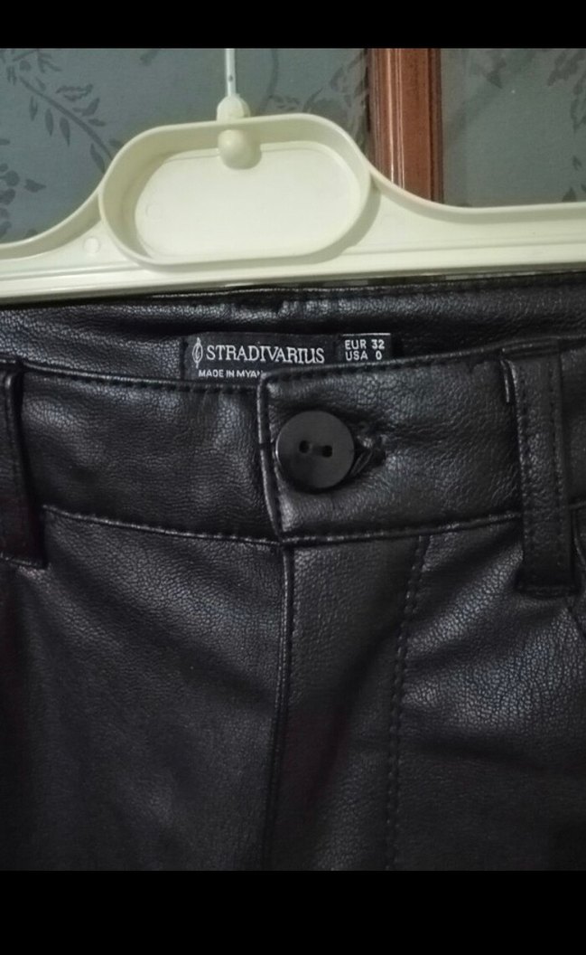 Deri dar paça pantolon - Görsel 2