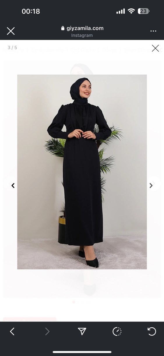 Drapeli Siyah Uzun Kollu Siyah Elbise - Görsel 3