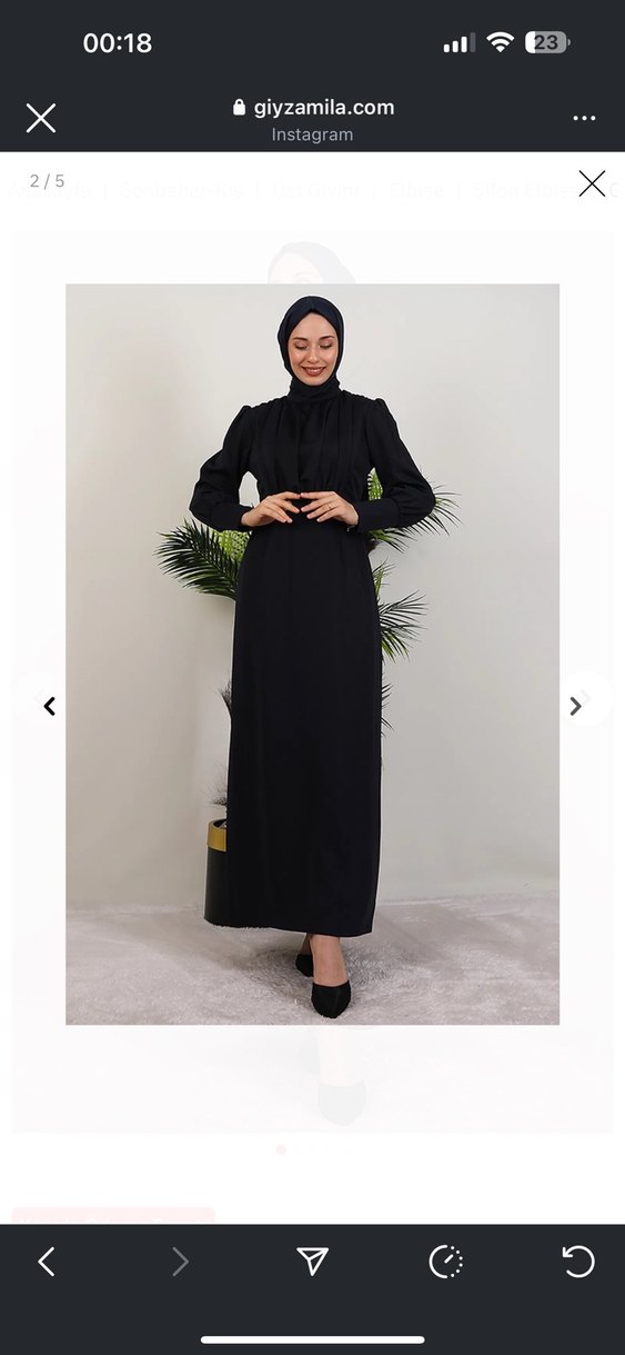 Drapeli Siyah Uzun Kollu Siyah Elbise - Görsel 2