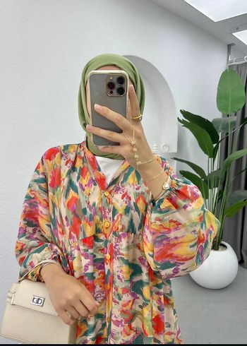 diğer Beden Bohem Çok Renkli Uzun mango Elbise