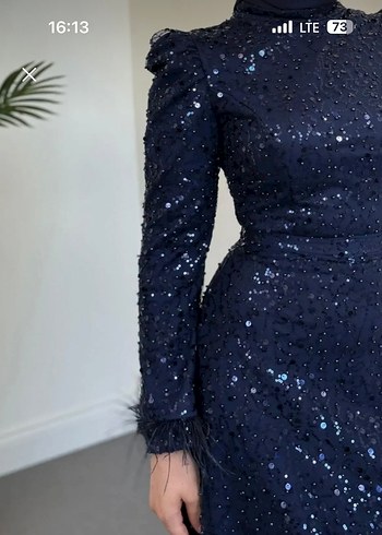 İşlemeli incili abiye - Görsel 4