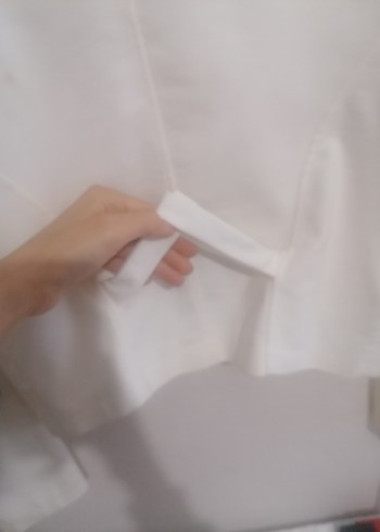 Düğmeli Beyaz Bolero - Görsel 5