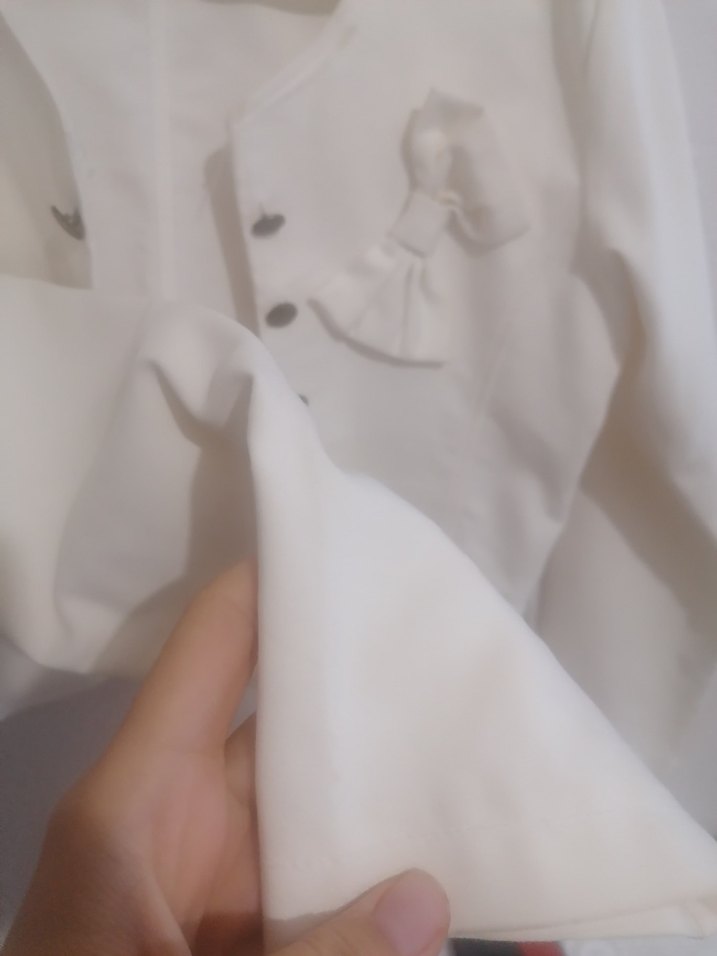 Düğmeli Beyaz Bolero - Görsel 3