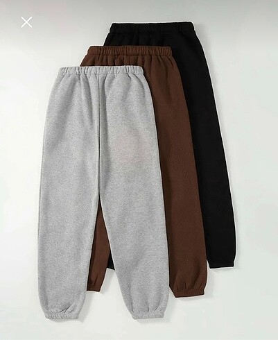 diğer Beden 3 lü logo baskılı jogger eşofman altı