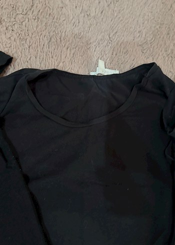 Baskılı Siyah Mini Hamile Tişörtü - Görsel 3