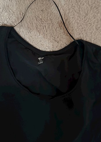 Baskılı Siyah Mini Hamile Tişörtü - Görsel 4