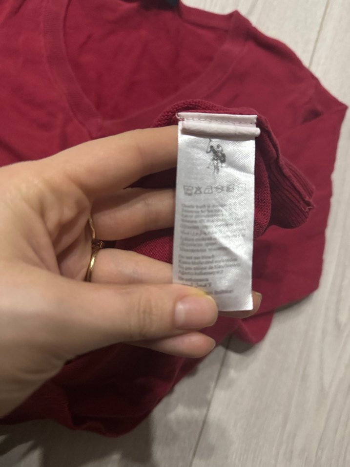 Bordo V Yaka Kadın Triko Kazak - Görsel 4