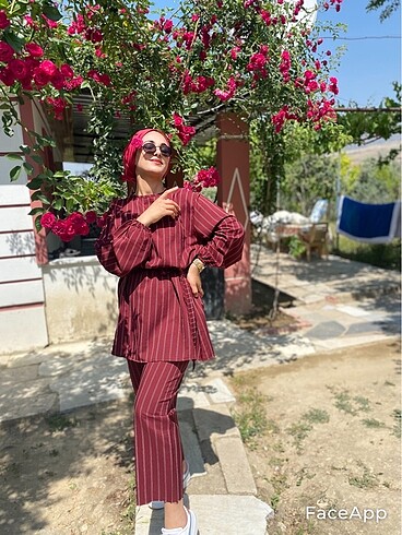 Beden bordo Renk İkili takım