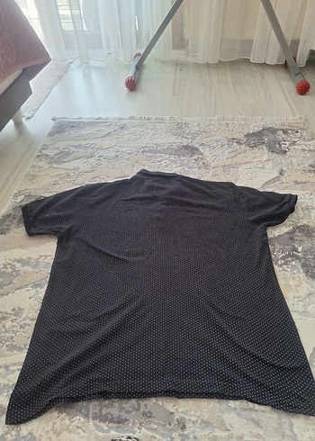 50 Beden siyah Renk Erkek Siyah Düğmeli Polo Tişört