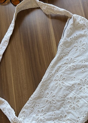 Nakışlı Beyaz çanta - Görsel 3