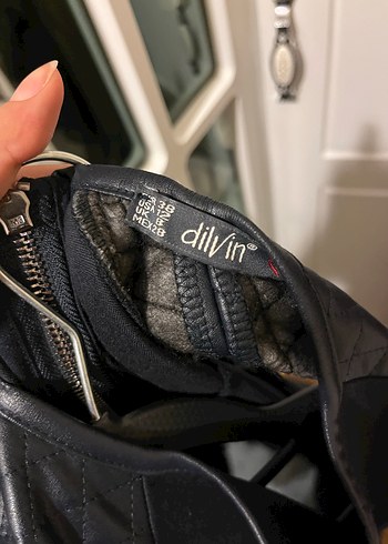 Siyah Deri Detaylı mini elbise - Görsel 4