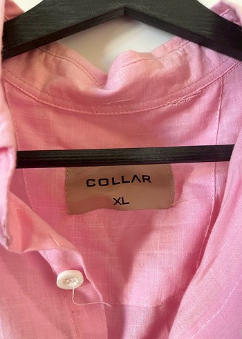 Pembe Keten gömlek - Görsel 2