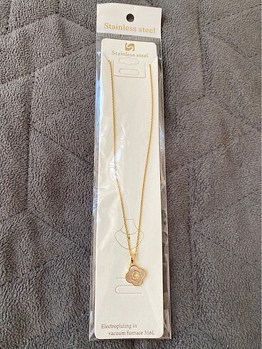 Beden Van cleef model gold taşlı kolye