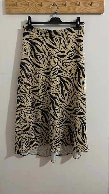 Zebra desen midi etek