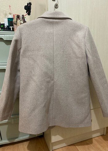 LC Waikiki Bej Kadın Midi Boy Düğmeli Yün Blazer