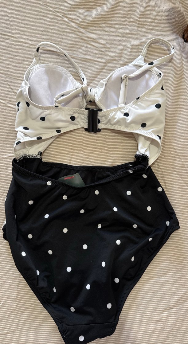 Puantiye Desenli Kadın Mayo - Görsel 3