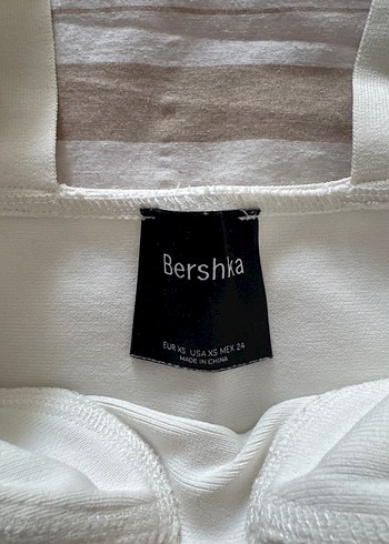 Bershka Beyaz Payetli Mini Büstiyer