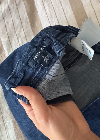 Düğmeli Lacivert Hamile Midi Kot Etek - Görsel 2