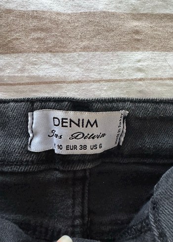 Siyah Midi Kot Etek - Görsel 3