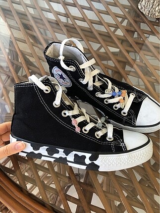 Converse İnek desenli siyah converse