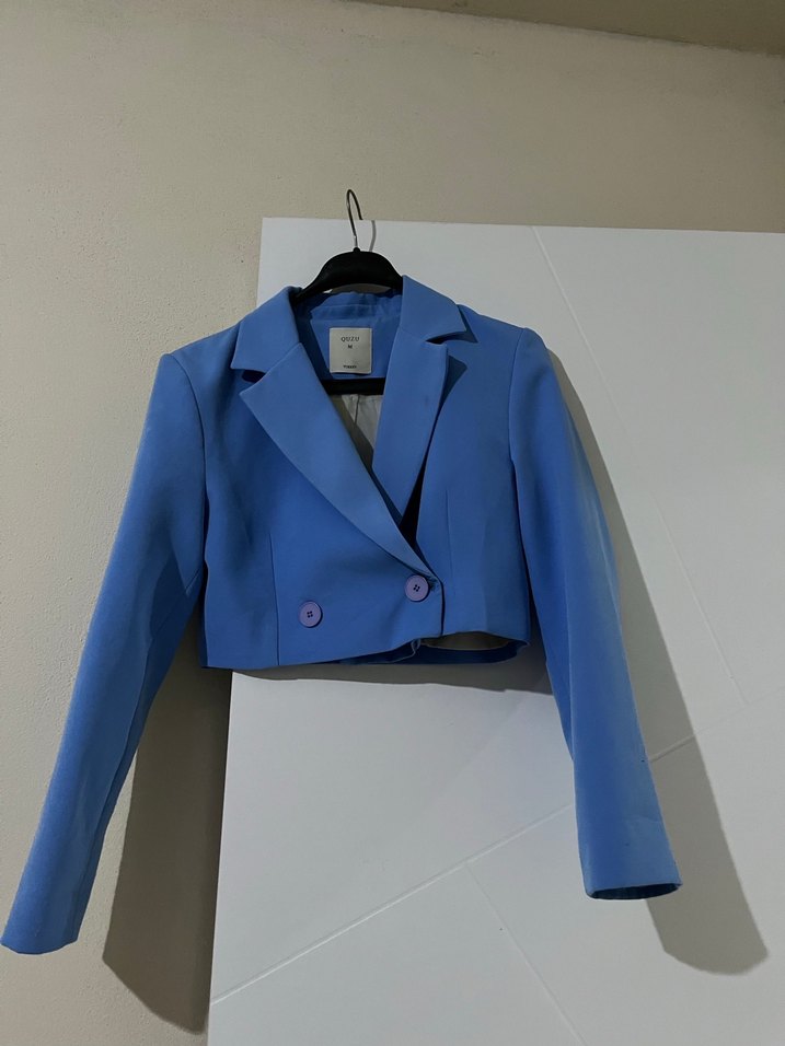 Mavi Kısa Blazer Ceket - Görsel 2