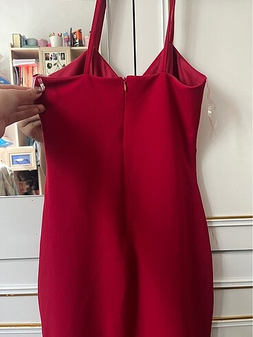 s Beden kırmızı Renk abiye elbise