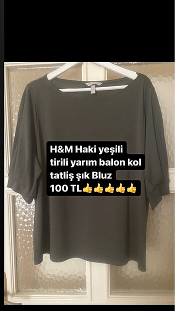 100 TL H&M Şık Tiril Tertemiz 1 kez giyilmiş Bluz Kaçmaz Bu Fiya