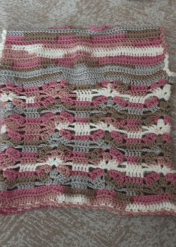 Kız Bebek Nakışlı Örgü Yelek - Görsel 3