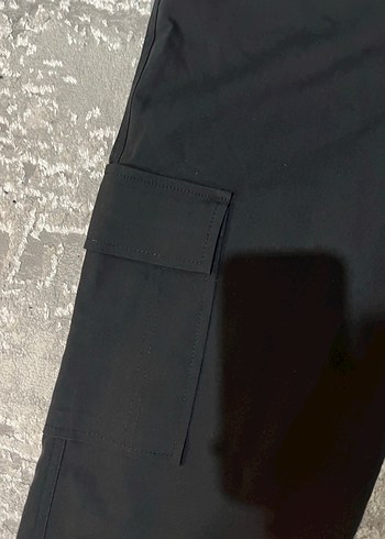 Siyah Cepli Kumaş  Kız Çocuk Pantolon - Görsel 3